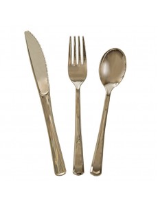 Talheres Dourado Metálico